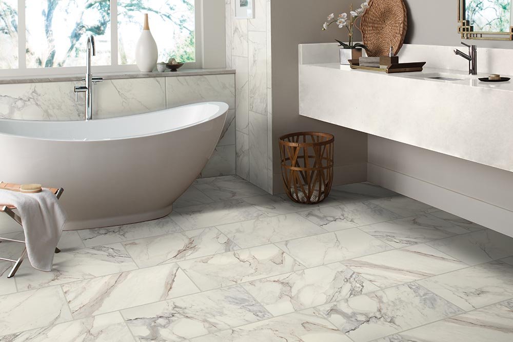 Bathroom Porcelain Marble Tile - Carpet Tree in North Liberty, IA